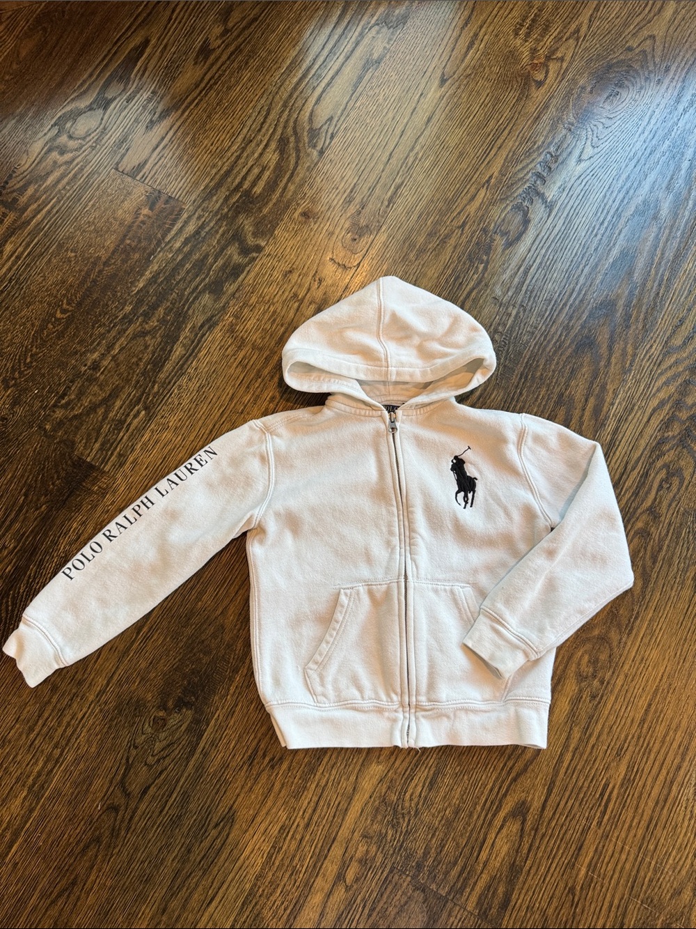 White hooded zip up by Ralph Lauren